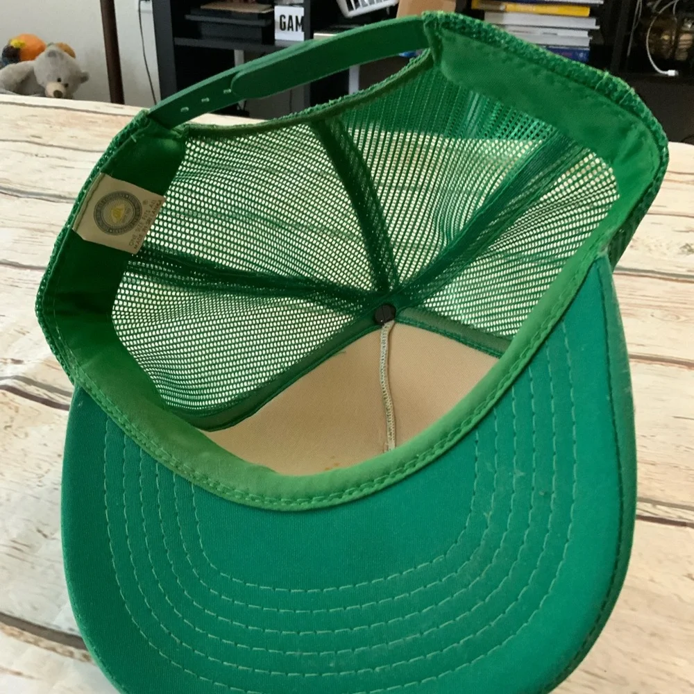 Hechinger Lumber Yard Trucker Hat Vintage Snapback Green‎ Mesh Foam HQ Logo VGC